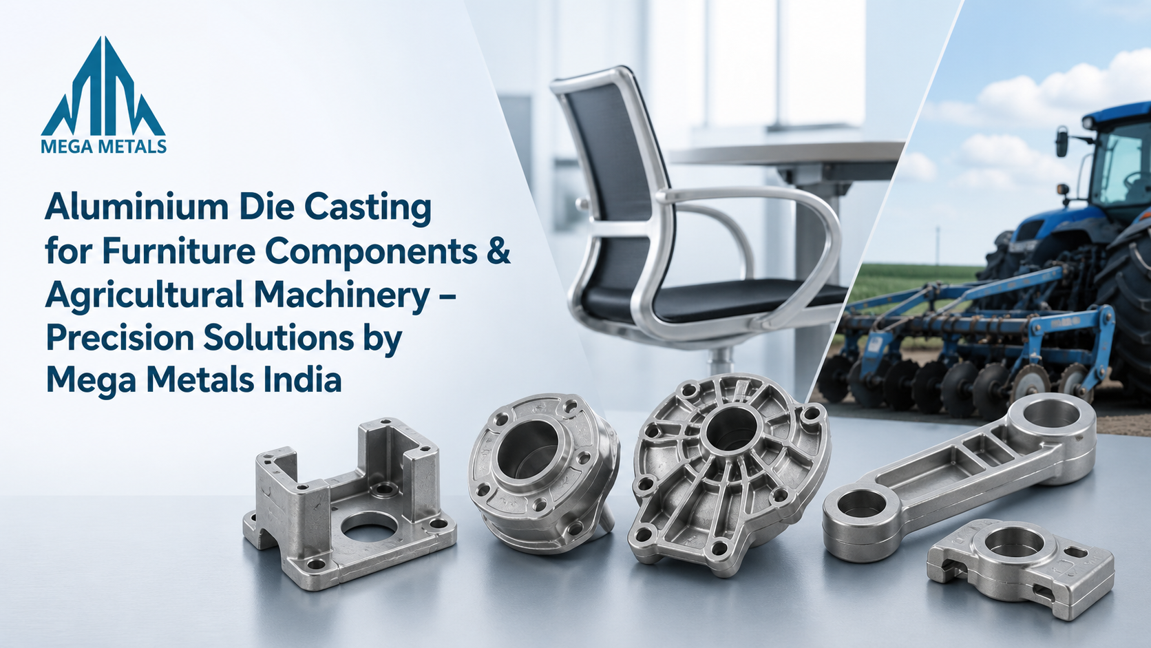 Aluminium Die Casting for Furniture Components & Agricultural Machinery – Precision Solutions by Mega Metals India